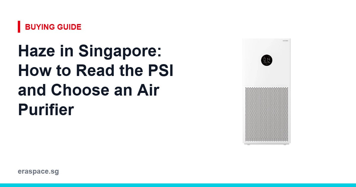 Xiaomi Smart Air Purifier 4 Lite with the guide title: Haze in Singapore, how to read the PSI and choose an air purifier