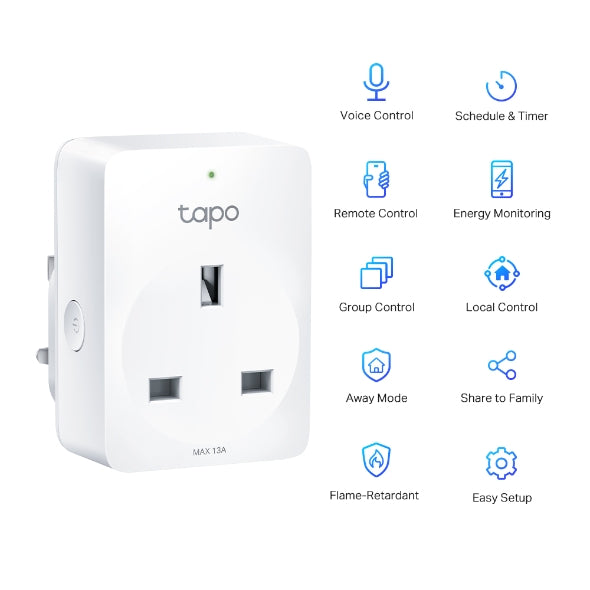 TP-Link Tapo P110 Mini Smart Wi-Fi Socket, Energy Monitoring