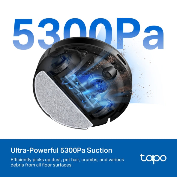 TP-Link Tapo RV20 Max 5300Pa Suction MagSlim™ LiDAR Navigation Robot Vacuum and Mop