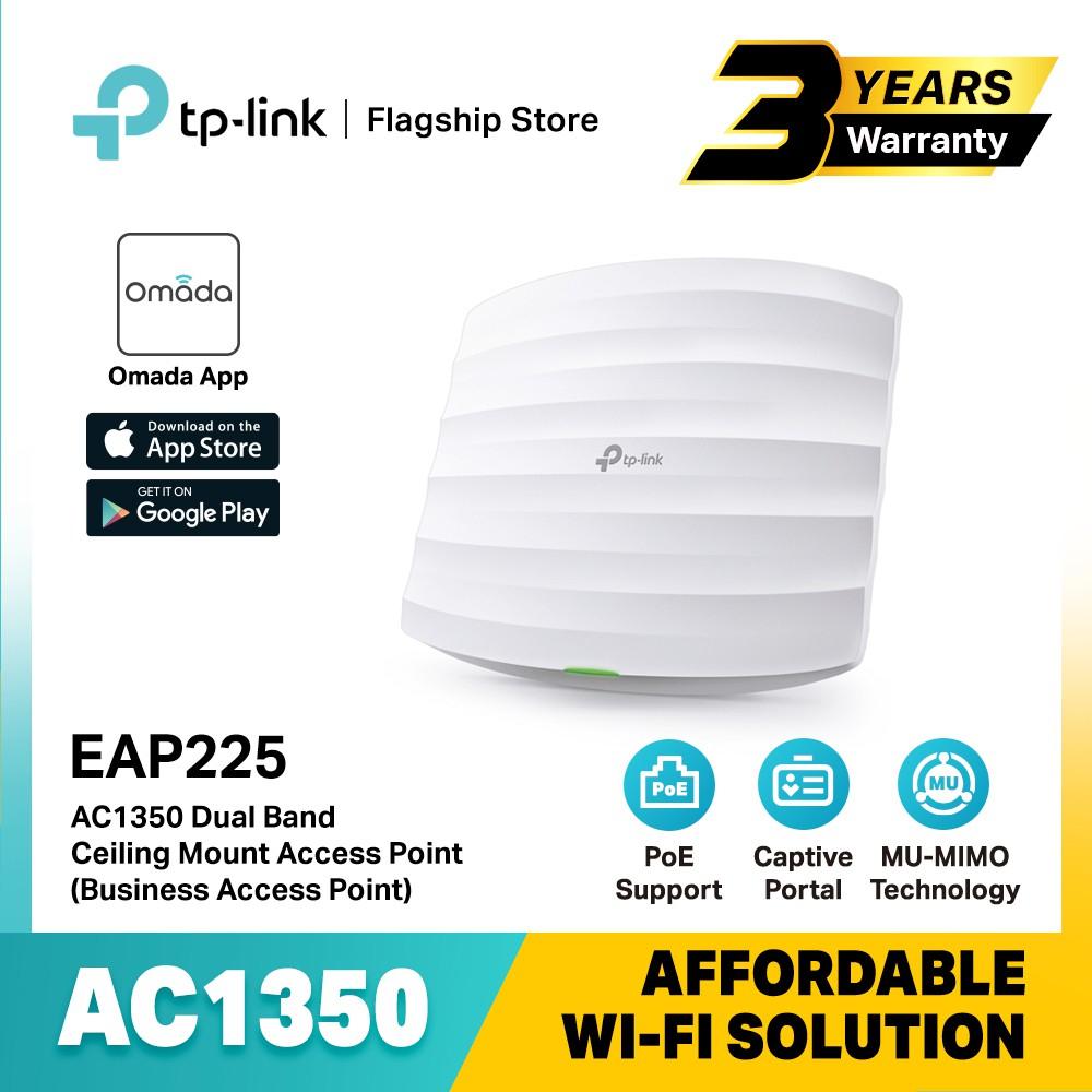 TP-LINK EAP225 AC1350 Wireless MU-MIMO Gigabit Ceiling Mount Access Point