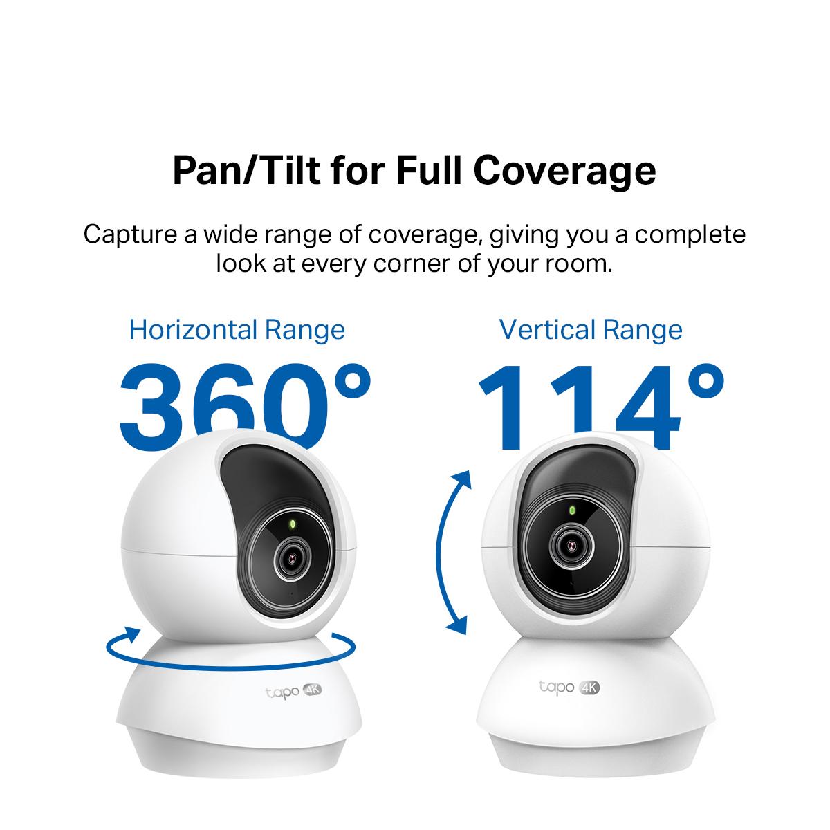 TP-Link Tapo C250 4K8MP High Resolution CCTV 360 AI Home Security Wi-Fi Camera with Night Vision