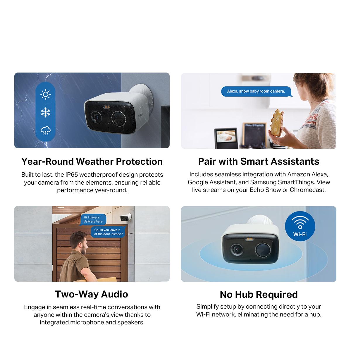 Wireless Outdoor 1080P FHD Smart Security CCTV Waterproof Wifi Camera IP Camera