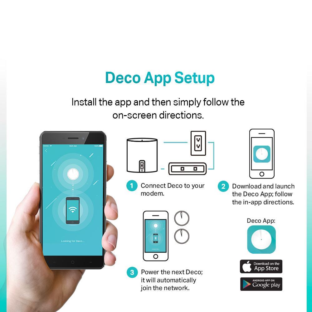 TP-LINK Deco X20 AX1800 WiFi 6 Whole Home MESH Wifi System with Alexa