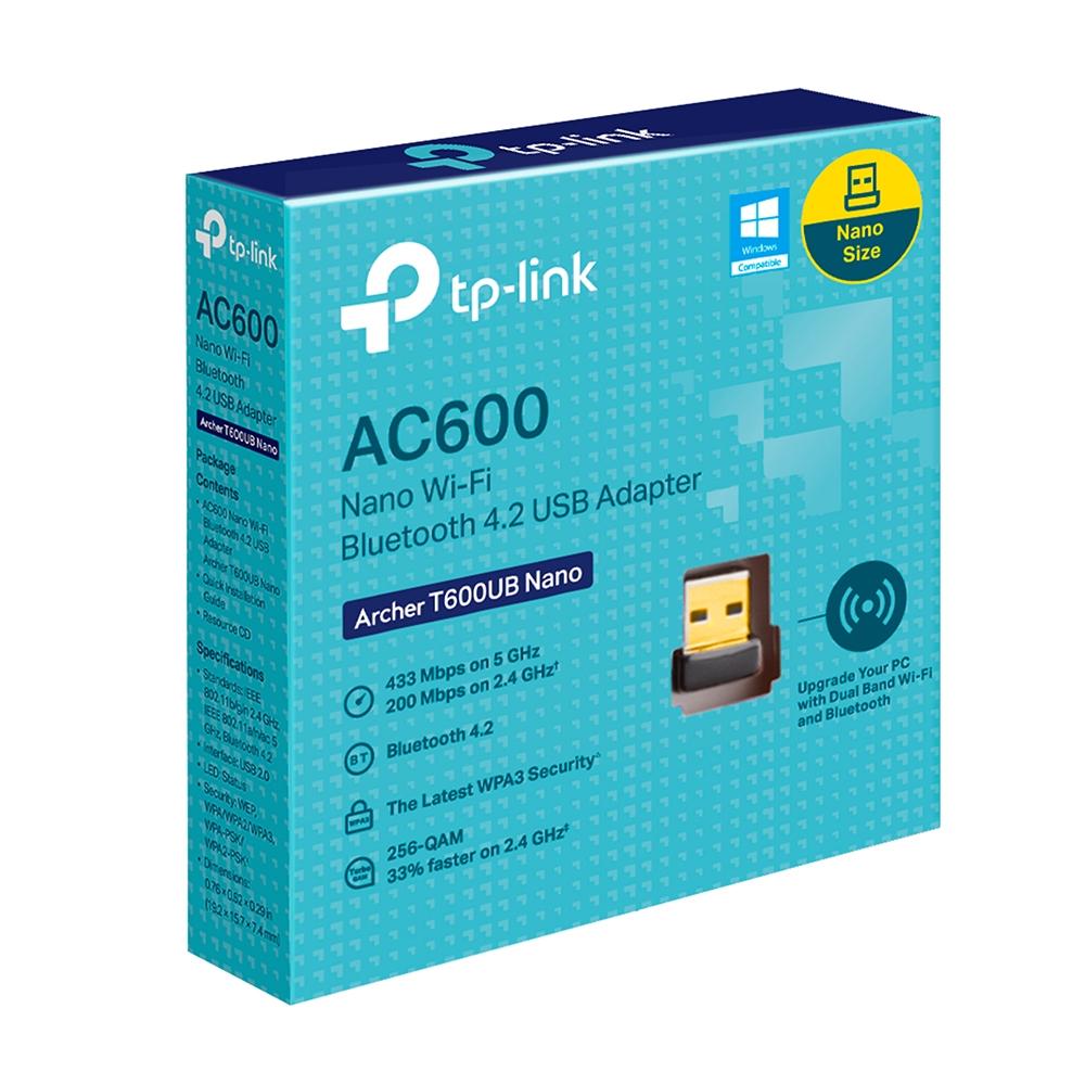 TP-Link Nano Size Wi-Fi Bluetooth 4.2 Archer T600UB AC600 USB Adapter