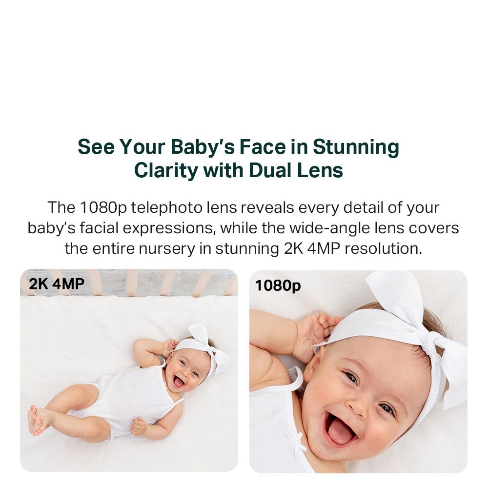 TP-Link Tapo C840 Baby Monitor 2K4MP+1080p , Smart WIFI Camera Baby Cry Detection, Night Vision, 2-Way Audio