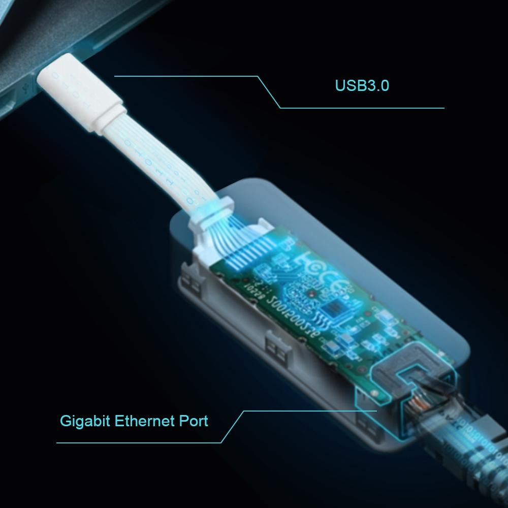 TP-Link UE300C USB Type-C to RJ45 Gigabit Ethernet Network Adapter Speed Up to 1000 Mbps