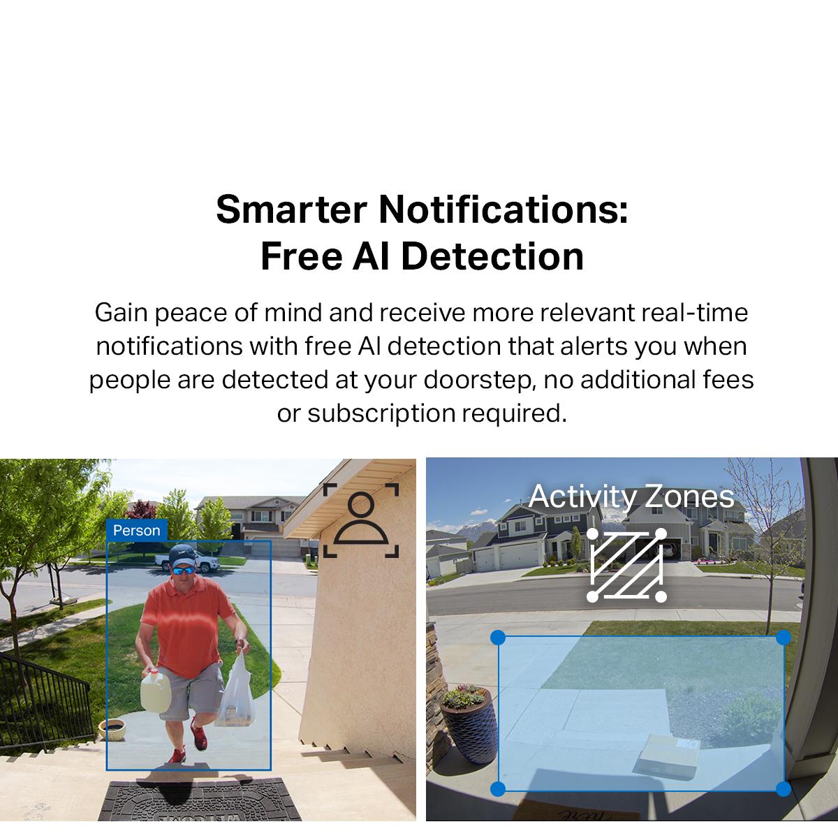 TP-Link Tapo Wireless Smart Doorbell TD21(D210) WiFi Camera 2K QHD AI Detection Full Color Night Vision Waterproof