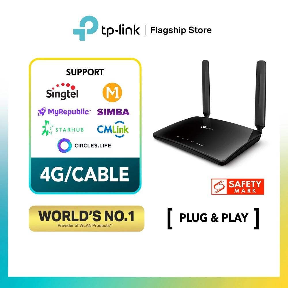 TP-LINK Archer MR200 AC750(2.4Ghz+5Ghz) Dual Band 4G LTE Wifi Sim Card Router Modem For Singtel/Starhub/M1/Myrepublic