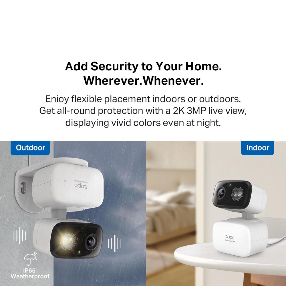 TP-Link Tapo AI Motion Tracking Full Color Night Vision Outdoor Indoor CCTV WiFi Camera C206/C216
