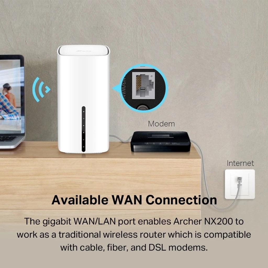 TP-Link 5G AX1800 Wireless Dual-Band Gigabit EasyMesh Router Archer NX200