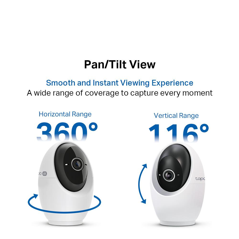 TP-Link 4K 8MP Ultra HD AI Face Detection 360° Pan Tilt Privacy Shield Night Vision Smart CCTV WiFi Camera Tapo C260