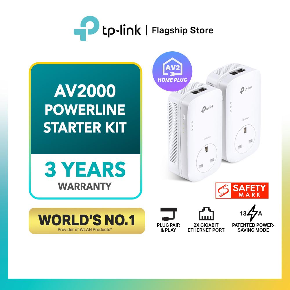 TP-LINK AV2000 HomePlug AV2 MU-MIMO Gigabit Passthrough Powerline Kit (Plug, Pair & Play)TL-PA9020P KIT