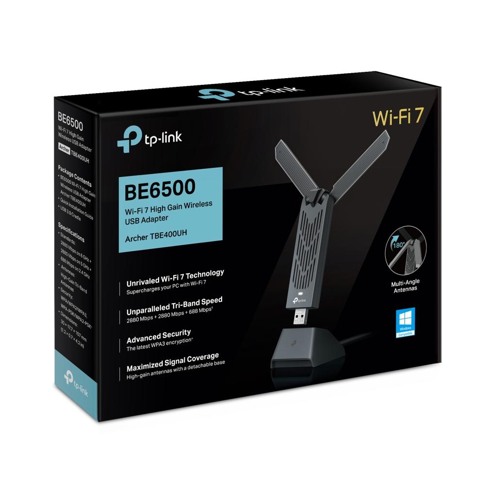 TP-Link Wi-Fi 7 High Gain Wireless USB BE6500 Wifi Adapter Wifi Dongle Archer TBE400UH