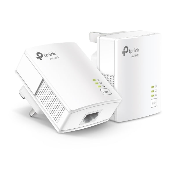 TP-LINK TL-PA7017P KIT AV1000 HomePlug AV2 MU-MIMO Gigabit Passthrough Powerline Starter Kit