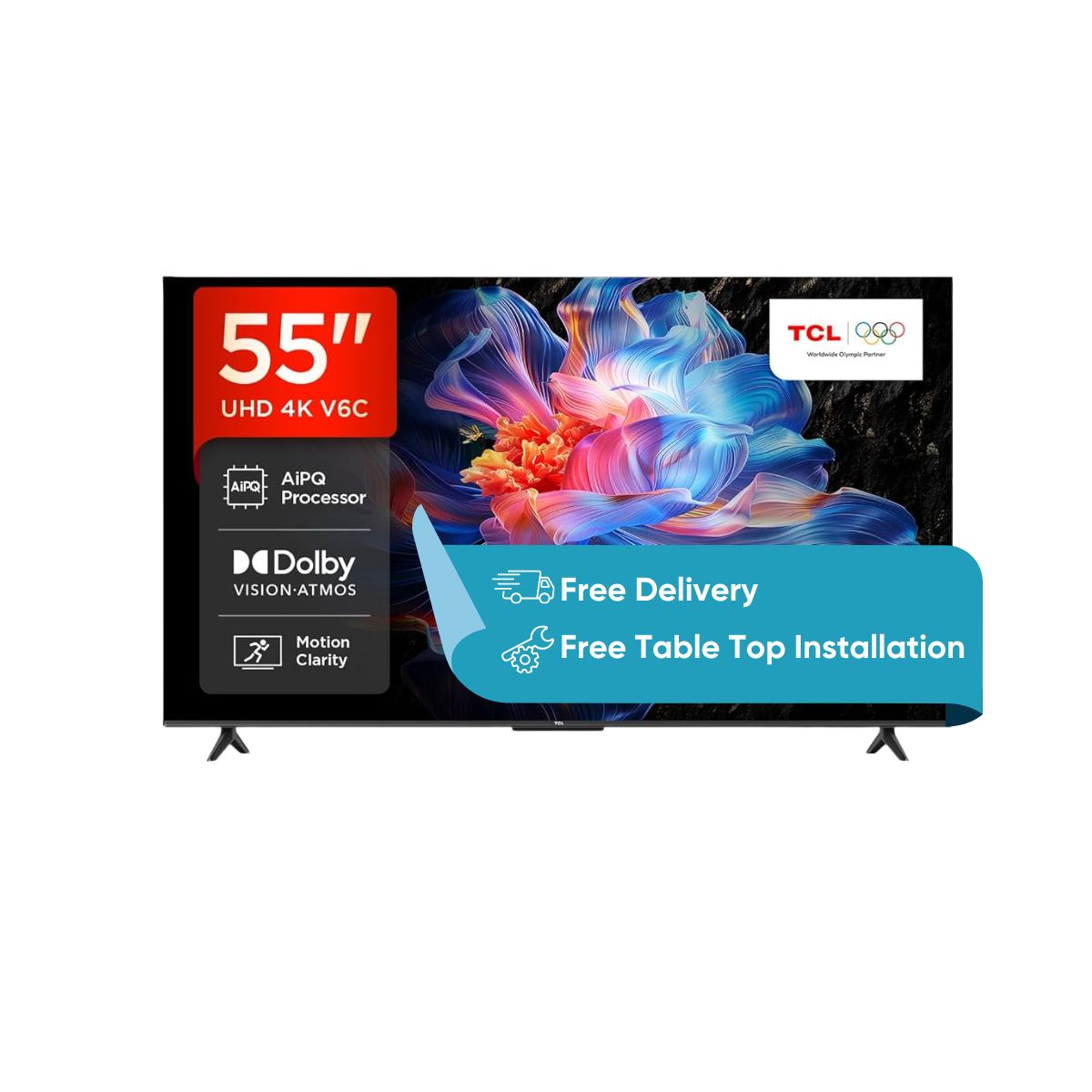 Eraspace TCL 55 Inch 55V6C 4K LED TV product image at Eraspace Singapore