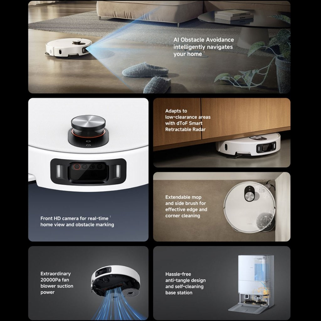 Xiaomi Robot Vacuum 5 Pro | AI Smart Cleaning | 20000Pa | DToF LDS Navigation product image at Eraspace Singapore