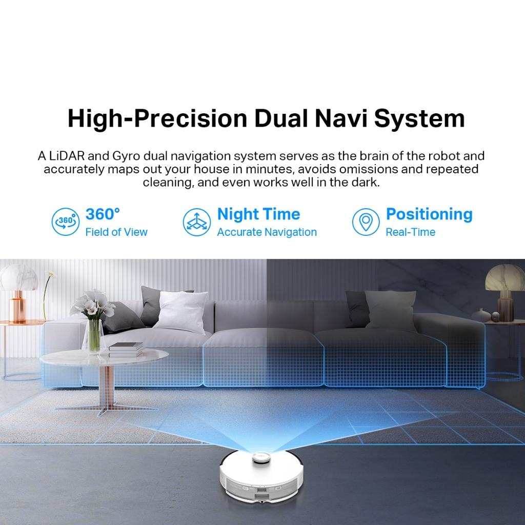 TP-Link Tapo RV30 LiDAR Navigation Robot Vacuum Cleaner & Mop | Large Battery Capacity