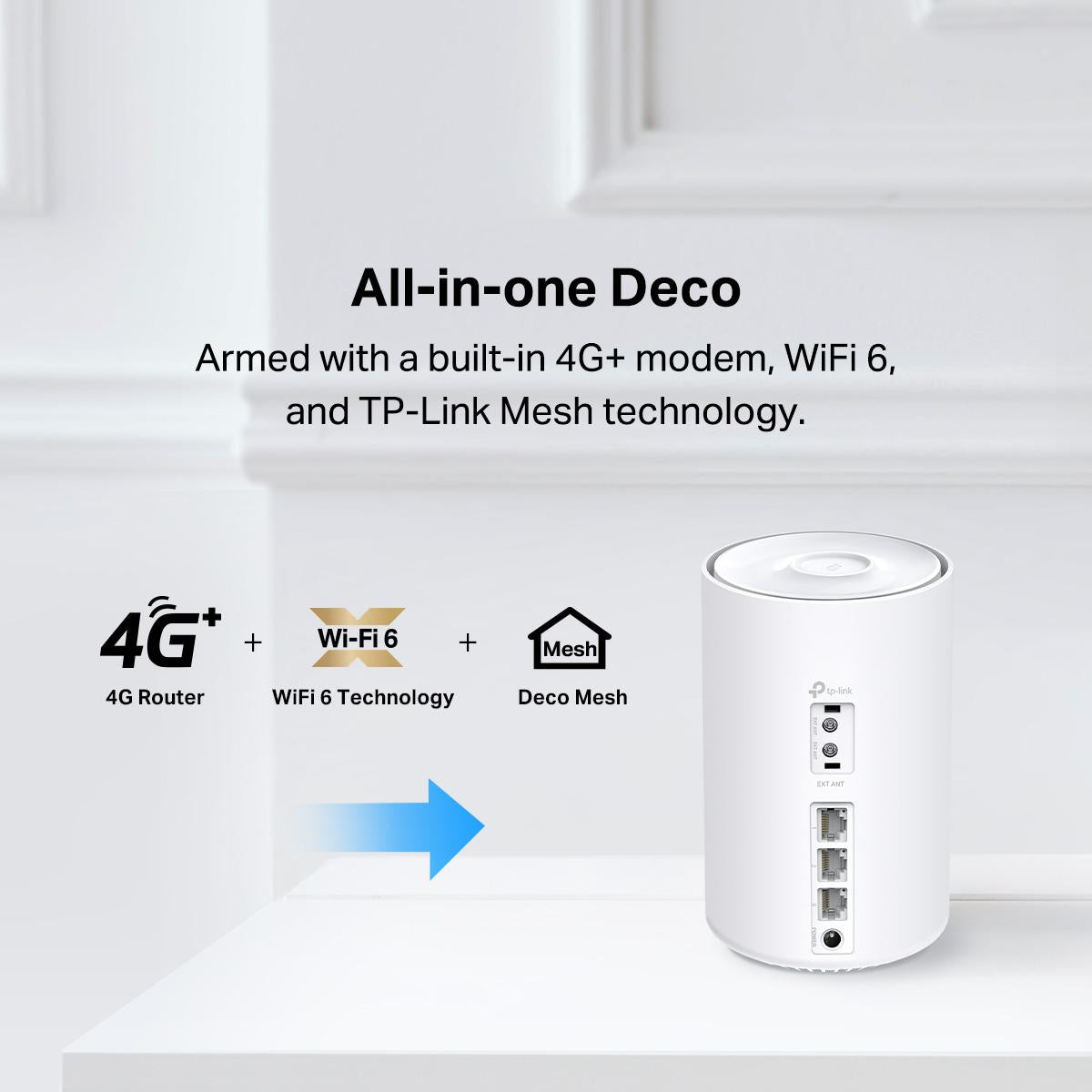 TP-LINK Deco X10/X10-4G AX1500 Dual Band Gigabit OFDMA MU-MIMO Wi-Fi 6 Mesh Router Works with all Telcos (Supports IPTV)