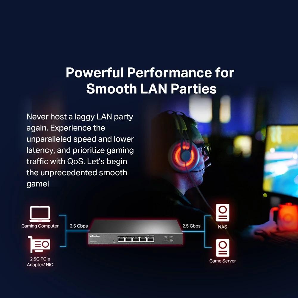 TP-LINK 5-Port & 8-Port 2.5G Desktop Plug and Play Network Switch TL-SG105-M2 & TL-SG108-M2
