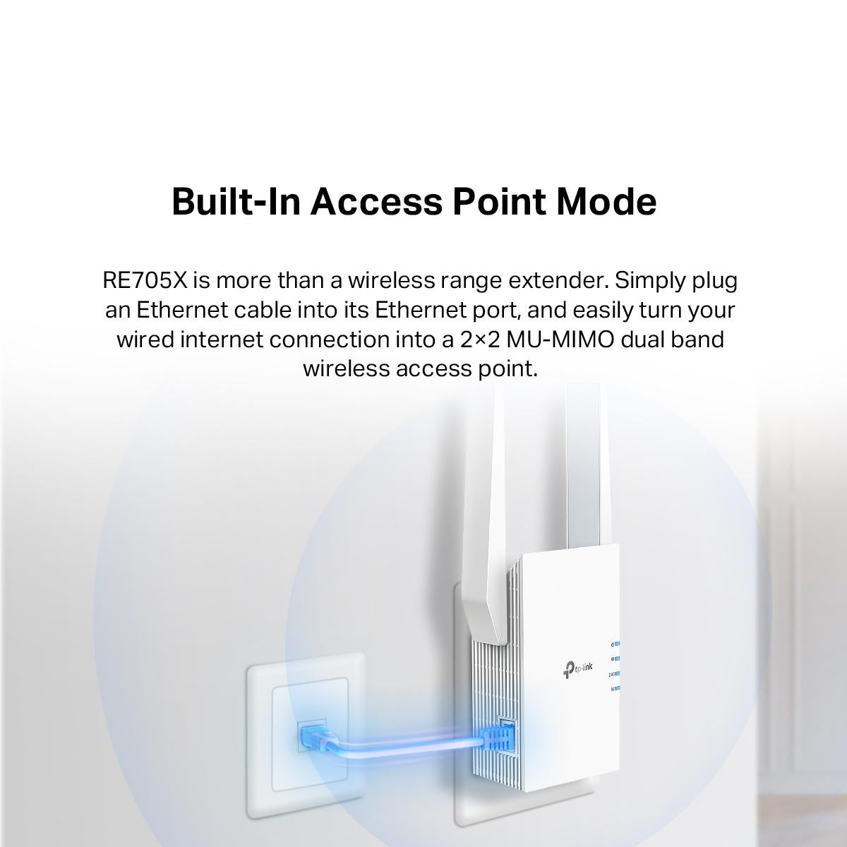 TP-Link Dual Band Gigabit Wireless Wi-Fi6 Extender/Booster with AP Mode RE505X/RE605X/RE705X AX3000 (Supports One Mesh & any Routers)