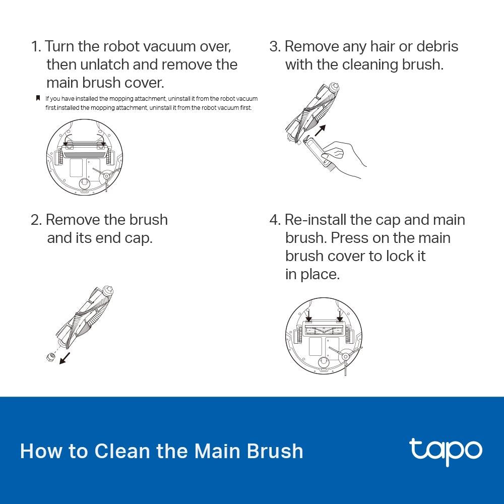 TP-Link Tapo Robot Vacuum Replacement Kit/Washable Mop Cloth/Dust Bag RVA105 RVA202 RVA301