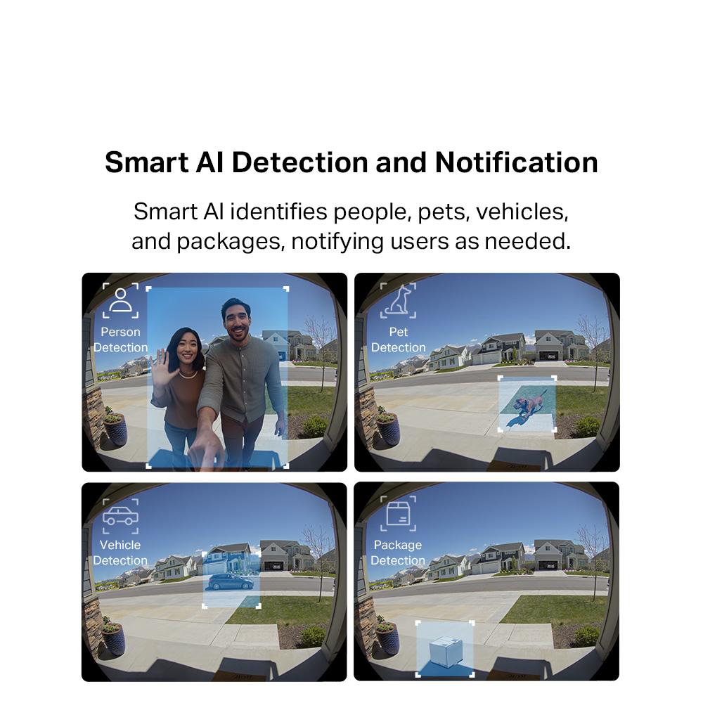 TP-Link Tapo D235 Smart Video Doorbell Camera 2K5MP Resolution Full Color Night Vision with Starlight Sensor & Waterproof