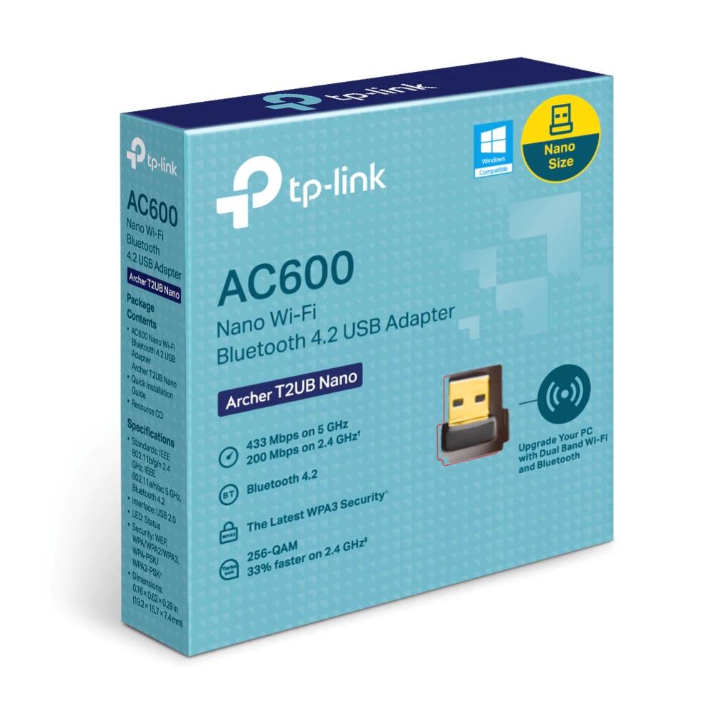 TP-Link Nano Size Wi-Fi Bluetooth 4.2 Archer T2UB AC600 USB Adapter