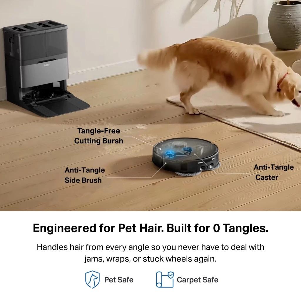 TP-Link Tapo AI Detection Robot Vacuum & Mop RV50 Pro Omni | All-in-One Self-Cleaning Station