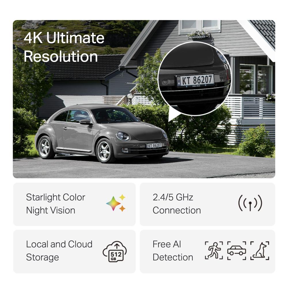 Tp-Link Tapo C660 Kit 4K8MP Wireless Outdoor Camera Waterproof Smart Security CCTV IP Camera