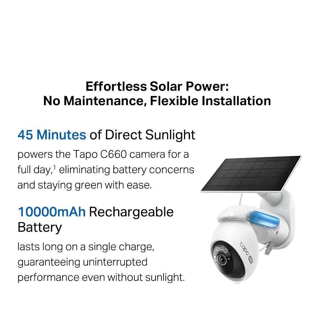 Tp-Link Tapo C660 Kit 4K8MP Wireless Outdoor Camera Waterproof Smart Security CCTV IP Camera