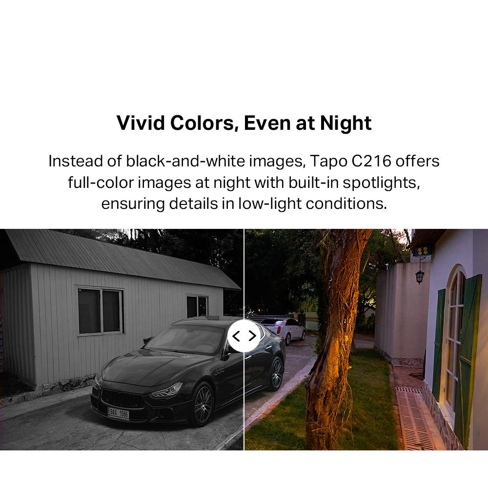 TP-Link Tapo AI Motion Tracking Full Color Night Vision Outdoor Indoor CCTV WiFi Camera C206/C216