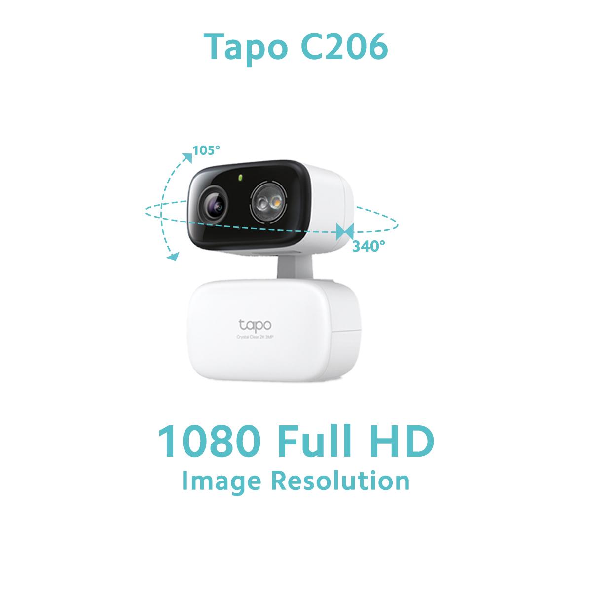 TP-Link Tapo AI Motion Tracking Full Color Night Vision Outdoor Indoor CCTV WiFi Camera C206/C216