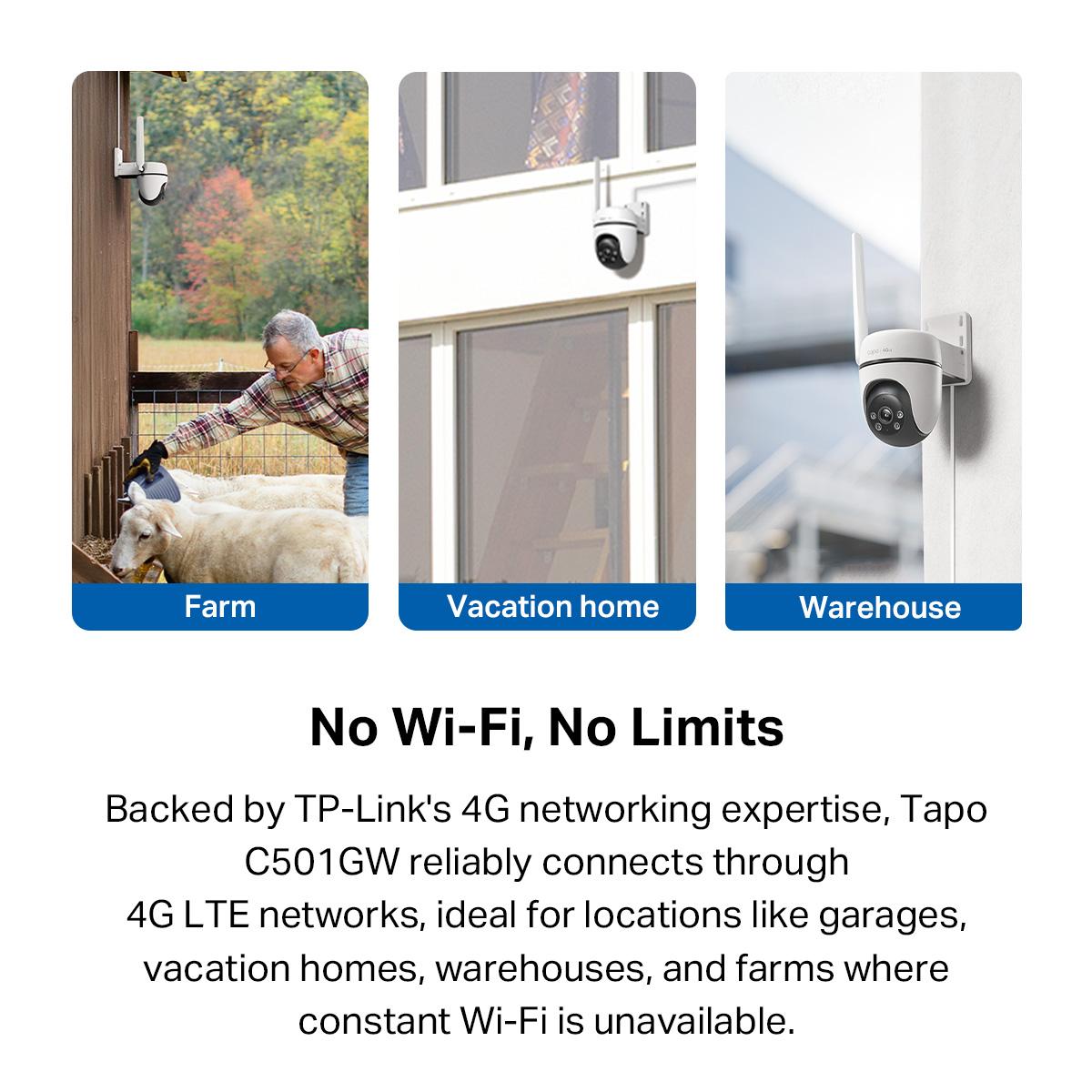 TP-Link Tapo Outdoor 4G LTE Camera C501GW With Sim Card Slot Security Network CCTV Camera