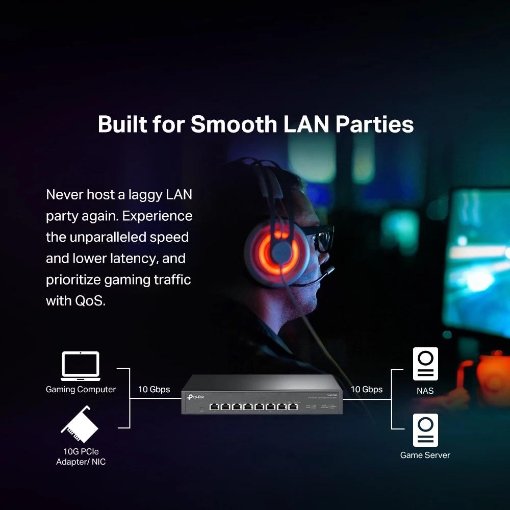 TP LINK 8-Port 10G Desktop Plug and Play Switch- TL-SX1008