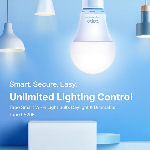 TP-Link Tapo L520E Tapo Smart Wi-Fi Light Bulb, Daylight & Dimmable