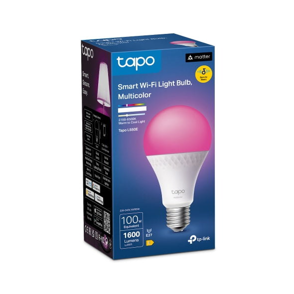 TP-Link Tapo L550E Smart Light Bulb, Multicolor