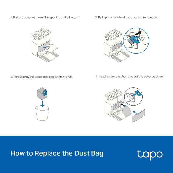 TP-Link Tapo RVA210 Tapo Robot Vacuum Disposable Dust Bag (5 Pcs)