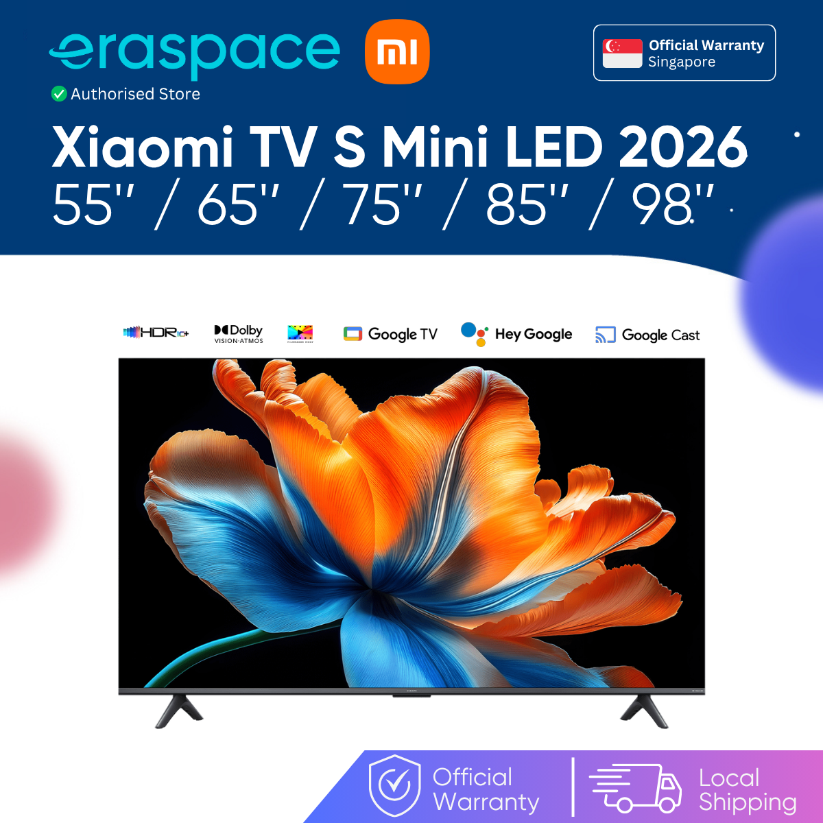 Eraspace [HOT] - Xiaomi TV S QD-MINI LED 55"/75"/85''/98'' product image at Eraspace Singapore