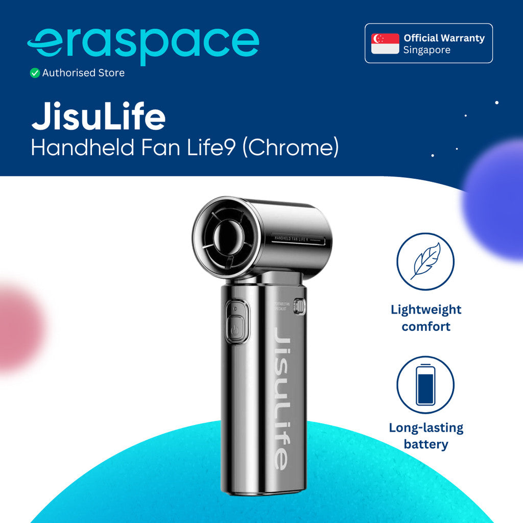 Eraspace JisuLife Handheld Fan Life9 Chrome product image at Eraspace Singapore