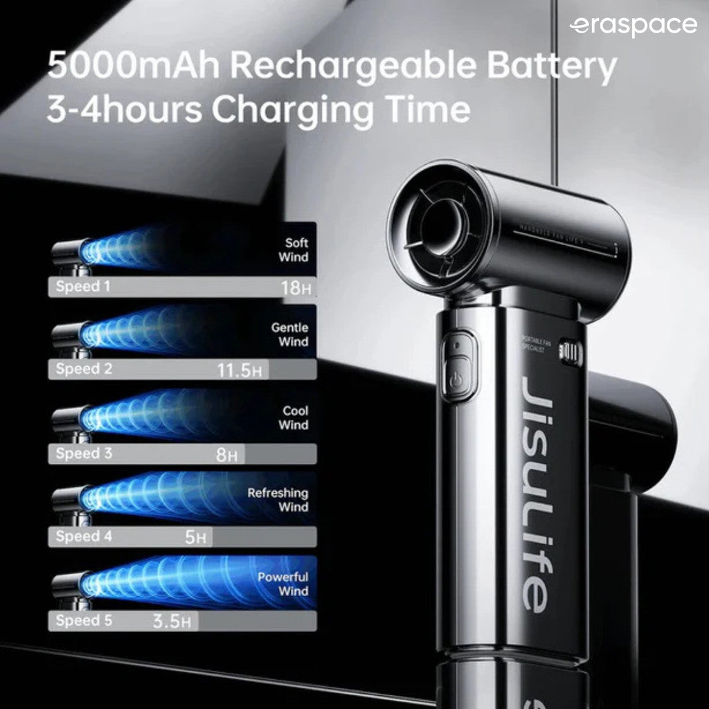Eraspace JisuLife Handheld Fan Life9 Chrome product image at Eraspace Singapore