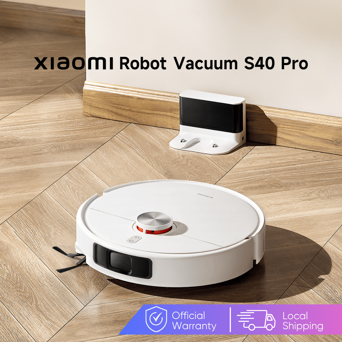 Eraspace [New] Xiaomi Robot Vacuum S40 Pro | 15000Pa powerful suction fan blower, Smart carpet cleaning at Eraspace Singapore