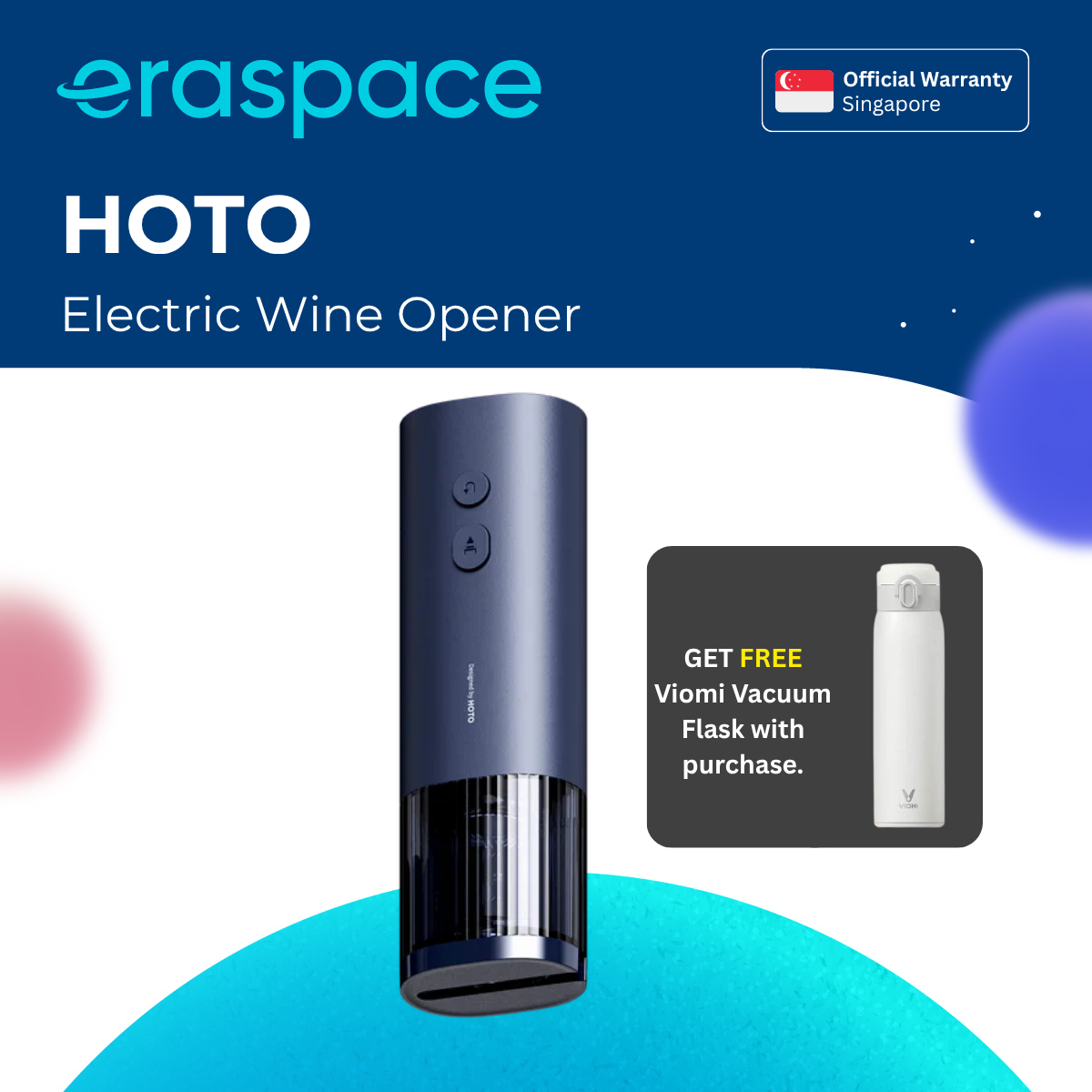HOTO Electric Wine Opener product image at Eraspace Singapore