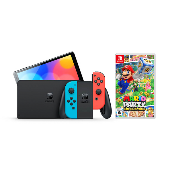 Nintendo Swith - OLED Model with Neon Blue & Neon Red Joy-Con