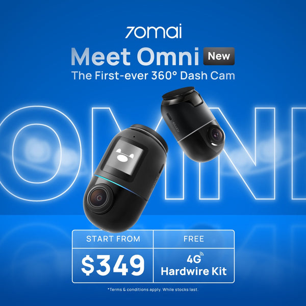 70mai Omni X200 Dash Cam  | 360° Full View | 1080P Full HD | 24H Parking Surveillance